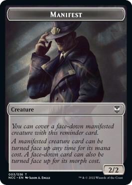 Manifest Copy Double Sided Token 3 // 1 (Commander: Streets of New Capenna)  | Good Games Modbury