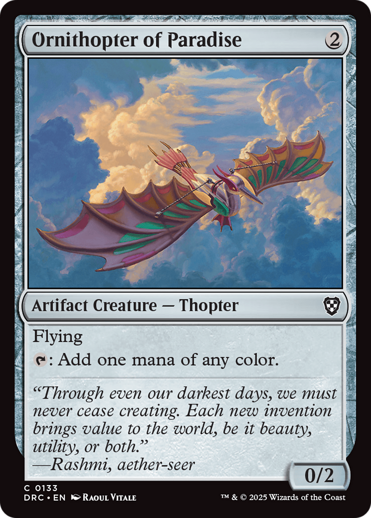 Ornithopter of Paradise [Aetherdrift Commander] | Good Games Modbury