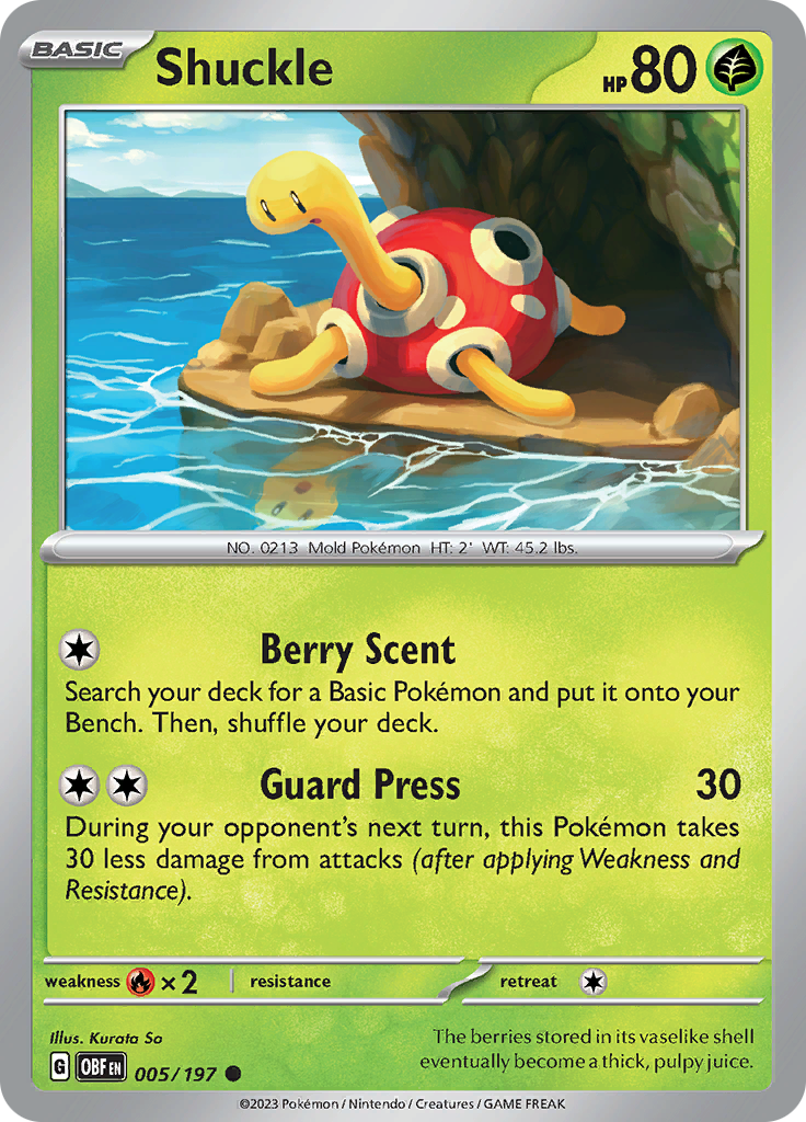 Shuckle (005/108) [Scarlet & Violet: Obsidian Flames] | Good Games Modbury