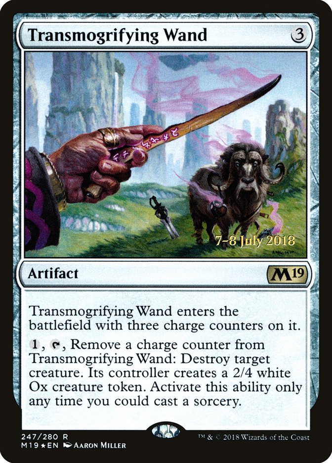 Transmogrifying Wand [Core Set 2019 Prerelease Promos] | Good Games Modbury