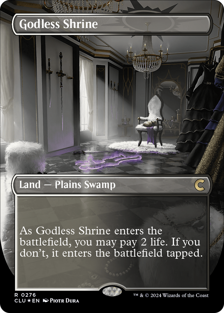 Godless Shrine (Borderless) [Ravnica: Clue Edition] | Good Games Modbury