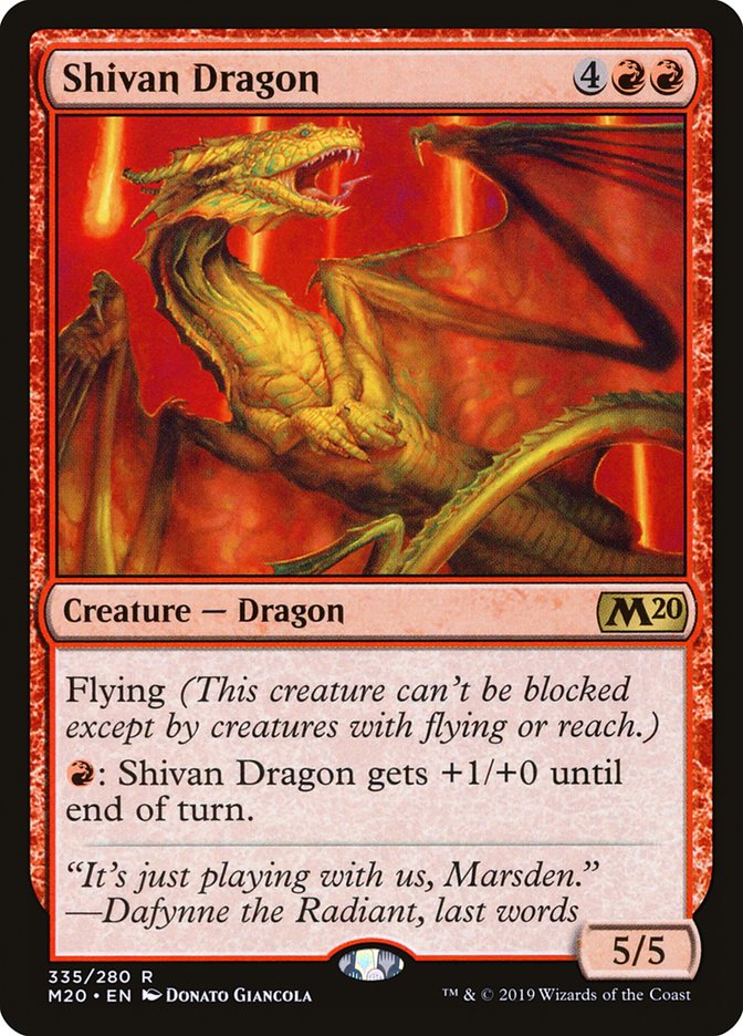 Shivan Dragon [Core Set 2020] | Good Games Modbury