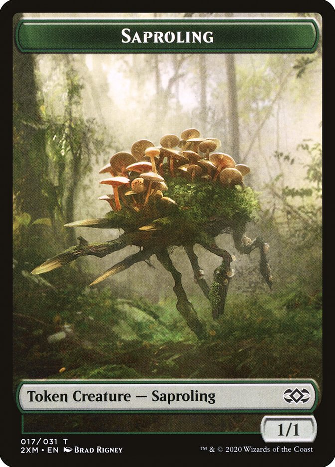 Marit Lage // Saproling Double-Sided Token [Double Masters Tokens] | Good Games Modbury