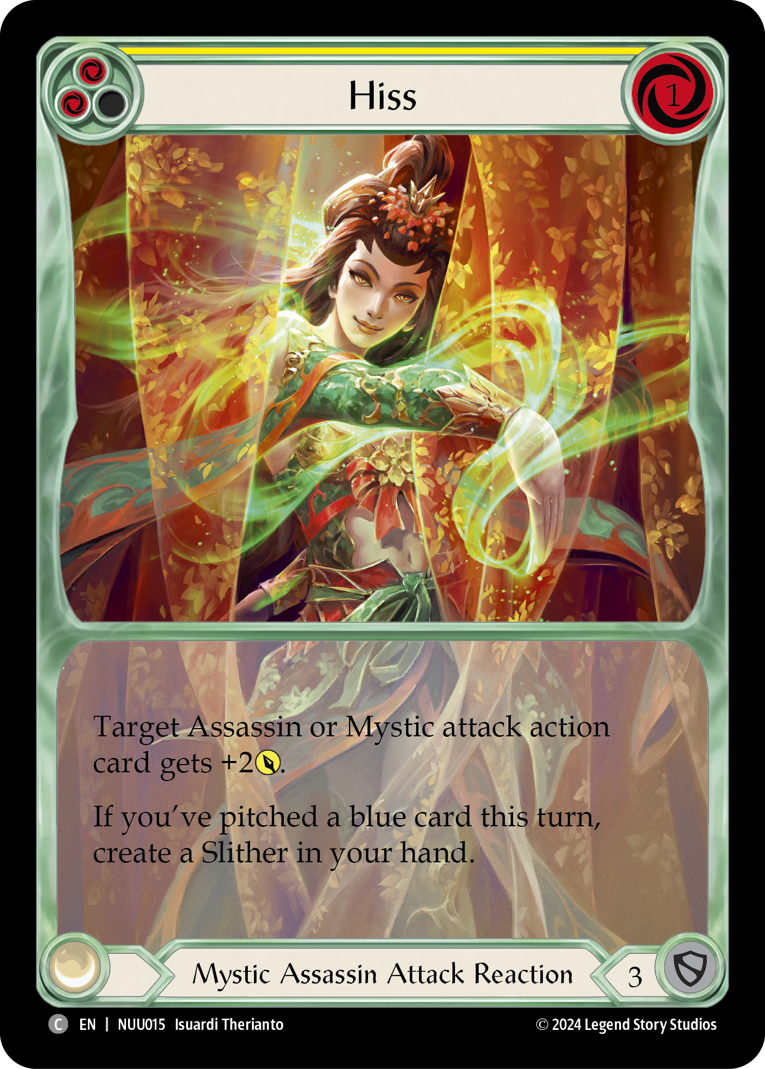 Hiss (Yellow) [NUU015] (Part the Mistveil Nuu Blitz Deck) | Good Games Modbury