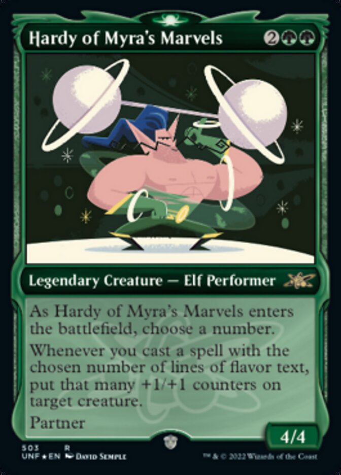 Hardy of Myra's Marvels (Showcase) (Galaxy Foil) [Unfinity] | Good Games Modbury