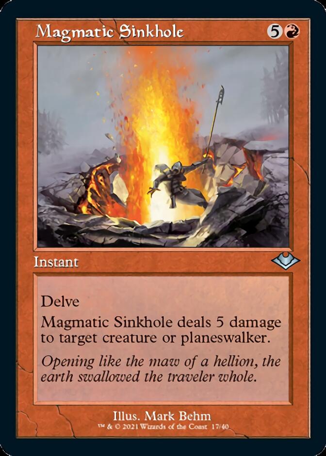 Magmatic Sinkhole (Retro Foil Etched) [Modern Horizons 2] | Good Games Modbury