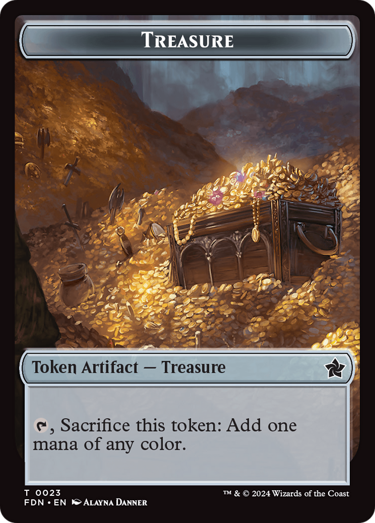 Food // Treasure Double-Sided Token [Foundations Tokens] | Good Games Modbury