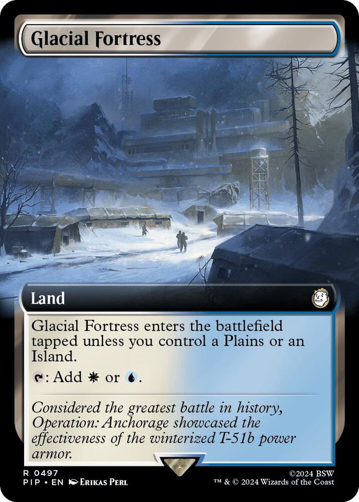 Glacial Fortress 497/326 (Universes Beyond: Fallout)  - Extended Art Foil | Good Games Modbury