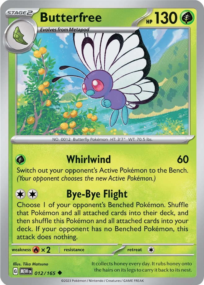 Butterfree (012/165) [Scarlet & Violet: 151] | Good Games Modbury