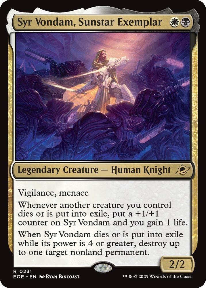 Syr Vondam, Sunstar Exemplar 231 (Edge of Eternities)  | Good Games Modbury