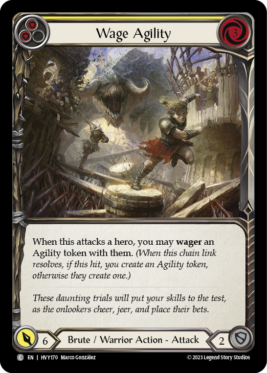 Wage Agility (Yellow) [HVY170] (Heavy Hitters)  Rainbow Foil | Good Games Modbury