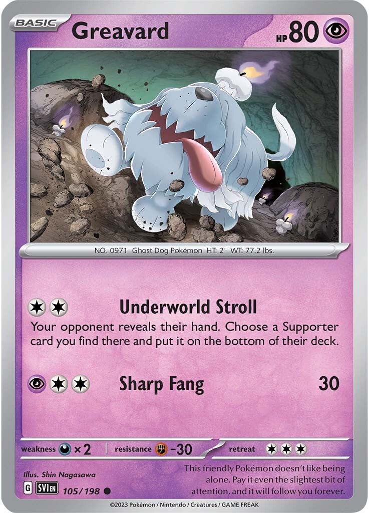 Greavard (105/198) [Scarlet & Violet: Base Set] | Good Games Modbury