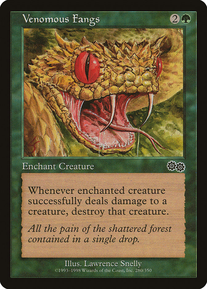 Venomous Fangs 280/350 (Urza's Saga)  | Good Games Modbury