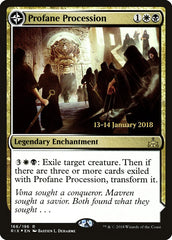 Profane Procession // Tomb of the Dusk Rose [Rivals of Ixalan Prerelease Promos] | Good Games Modbury