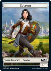 Soldier // Treasure Double-Sided Token [Core Set 2021 Tokens] | Good Games Modbury