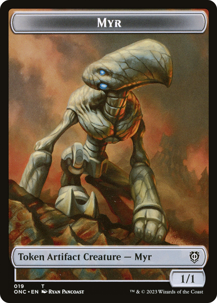 Myr // Thopter Double-Sided Token [Phyrexia: All Will Be One Commander Tokens] | Good Games Modbury