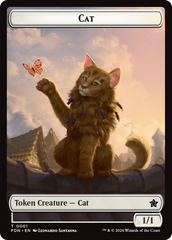 Cat (0001) // Cat (0002) Doubled-Sided Token [Foundations Tokens] | Good Games Modbury