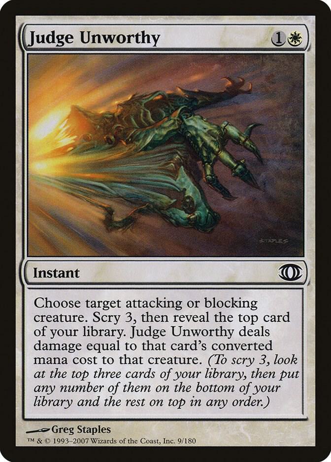 Judge Unworthy 9/180 (Future Sight)  - Foil | Good Games Modbury