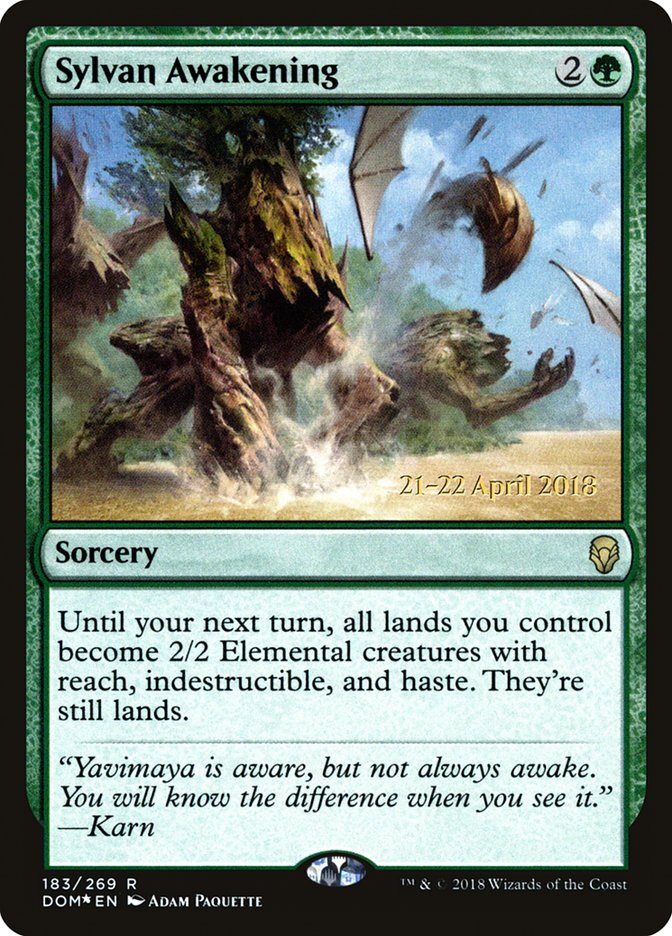 Sylvan Awakening [Dominaria Prerelease Promos] | Good Games Modbury