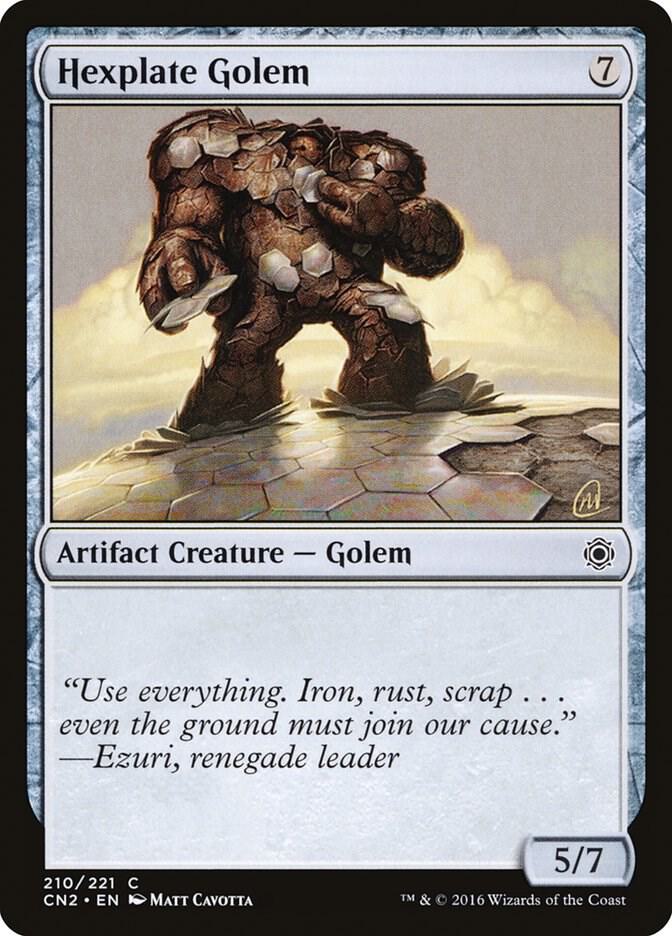 Hexplate Golem 210/221 (Conspiracy: Take the Crown)  - Foil | Good Games Modbury