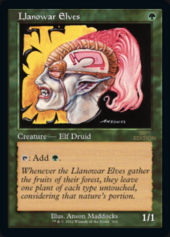 Llanowar Elves (Retro) [30th Anniversary Edition] | Good Games Modbury