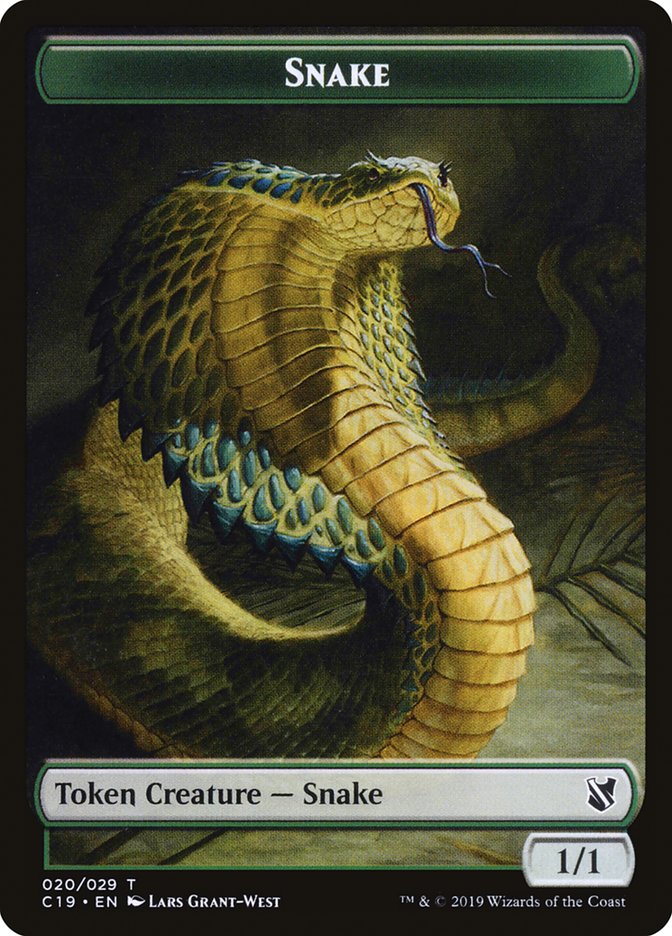 Snake Token [Commander 2019 Tokens] | Good Games Modbury