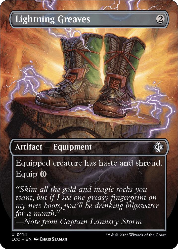 Lightning Greaves 114/370 (Commander: The Lost Caverns of Ixalan)  - Borderless Foil | Good Games Modbury