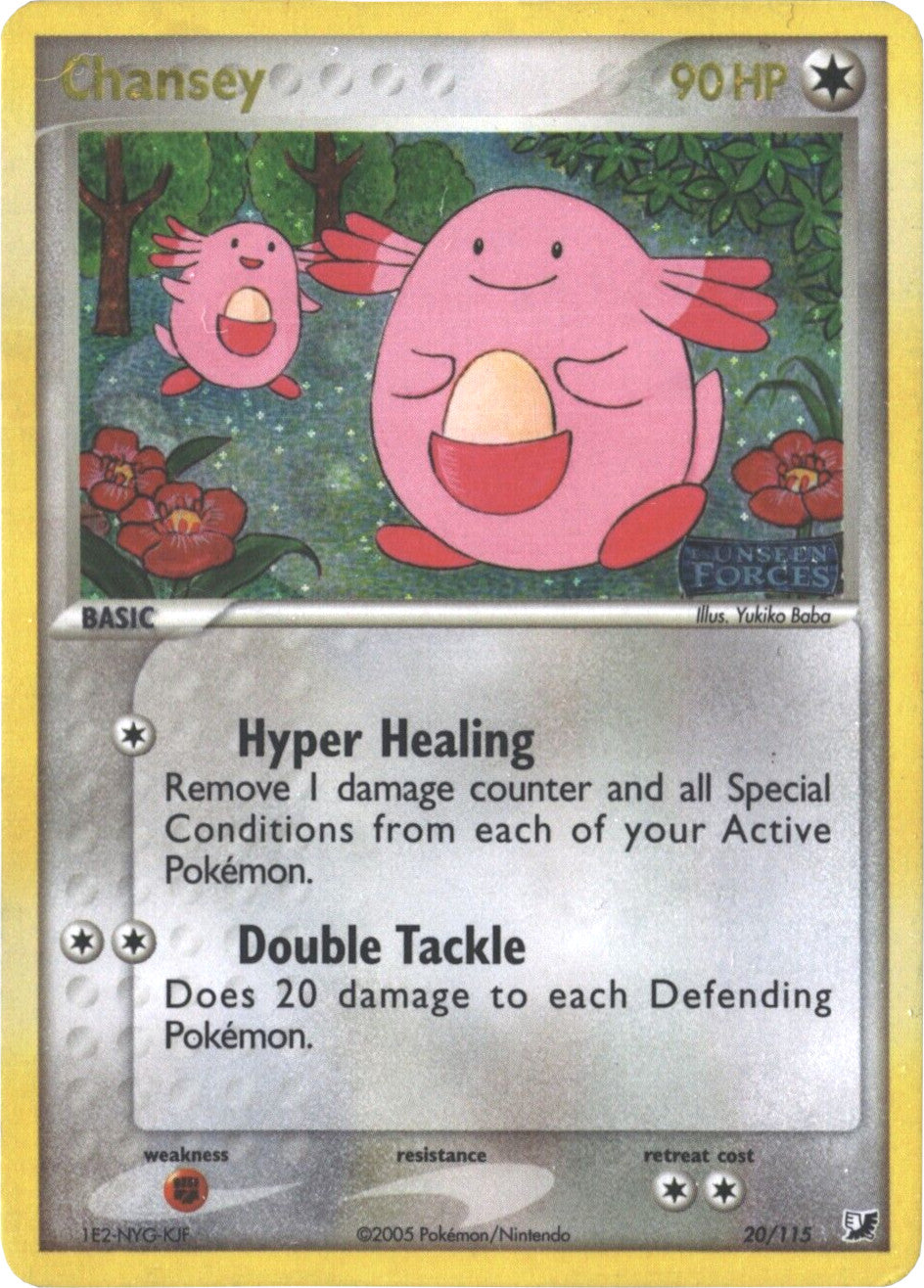 Chansey (20/115) (Stamped) [EX: Unseen Forces] | Good Games Modbury