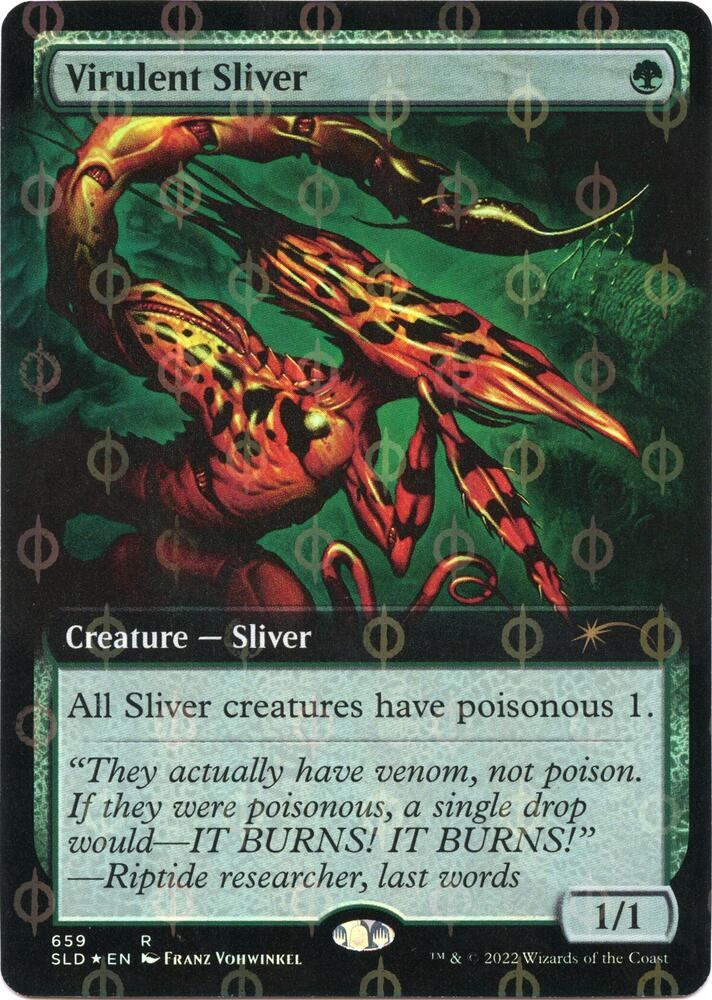 Virulent Sliver 659Φ/1 (Secret Lair Drop Series)  - Extended Art Compleat Foil | Good Games Modbury