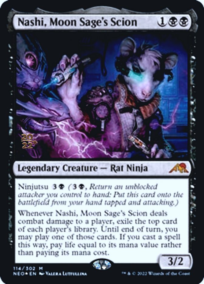 Nashi, Moon Sage's Scion [Kamigawa: Neon Dynasty Prerelease Promos] | Good Games Modbury