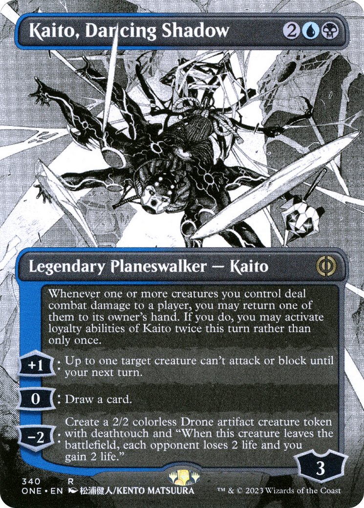 Kaito, Dancing Shadow (Borderless Manga) [Phyrexia: All Will Be One] | Good Games Modbury