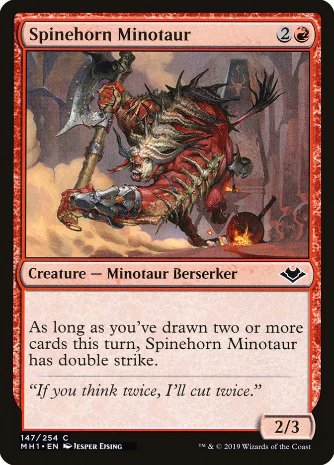 Spinehorn Minotaur [Modern Horizons] | Good Games Modbury