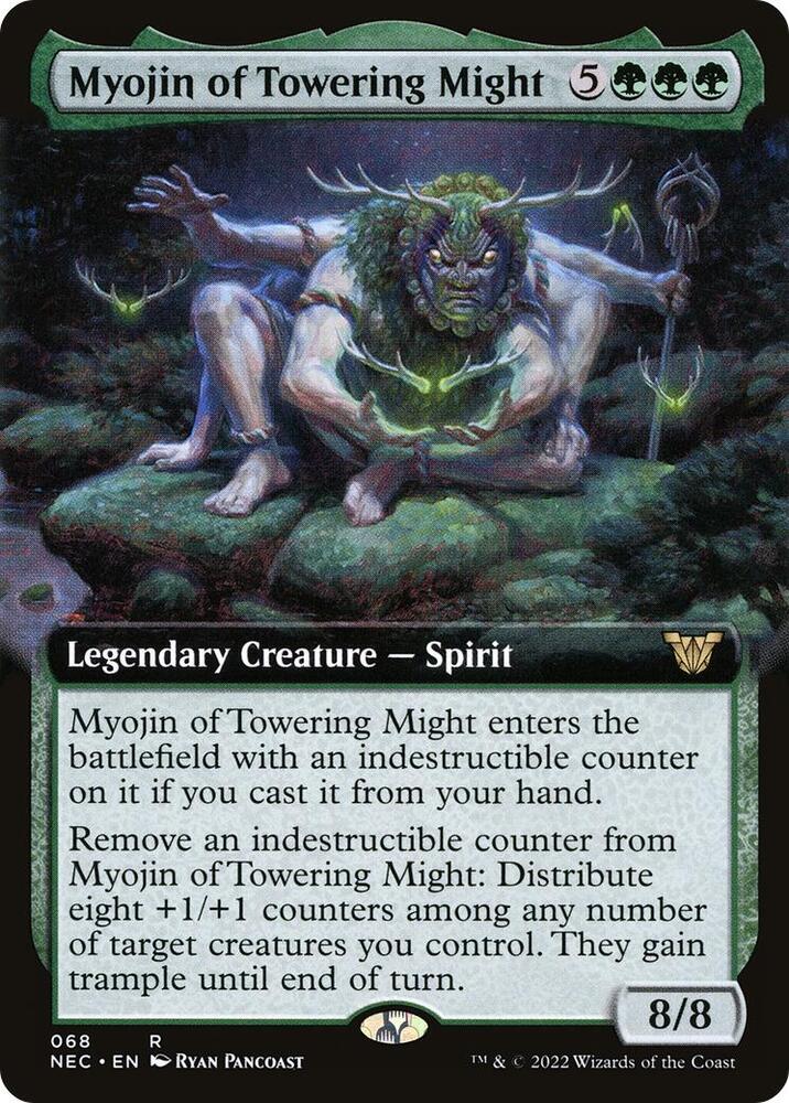Myojin of Towering Might 68/38 (Commander: Kamigawa: Neon Dynasty)  - Extended Art | Good Games Modbury