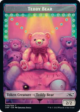 Teddy Bear Treasure 012 Double sided Token  (Unfinity)  - Foil | Good Games Modbury
