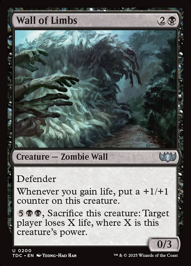 Wall of Limbs 200 (Commander: Tarkir: Dragonstorm)  | Good Games Modbury