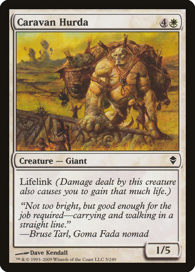 Caravan Hurda 5/249 (Zendikar)  - Foil | Good Games Modbury
