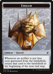 Daretti, Scrap Savant Emblem // Thopter Double-Sided Token [Commander 2016 Tokens] | Good Games Modbury