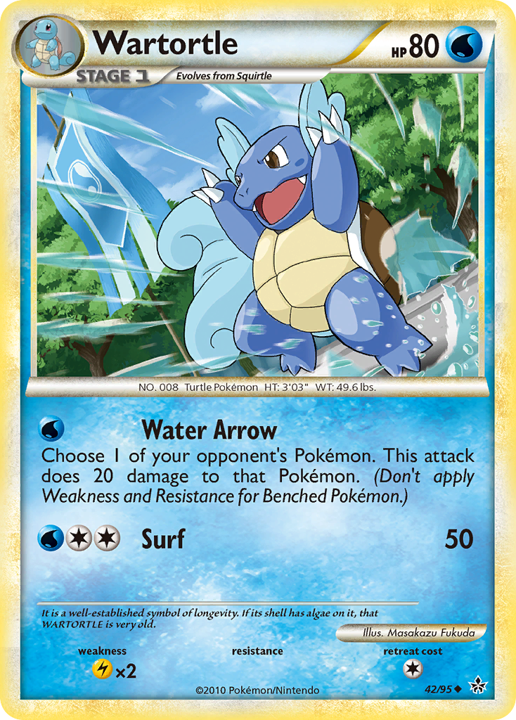 Wartortle (42/95) [HeartGold & SoulSilver: Unleashed] | Good Games Modbury