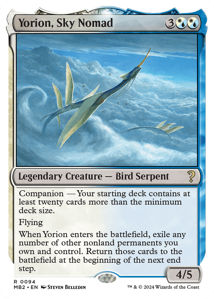 Yorion, Sky Nomad (White Border) [Mystery Booster 2] | Good Games Modbury