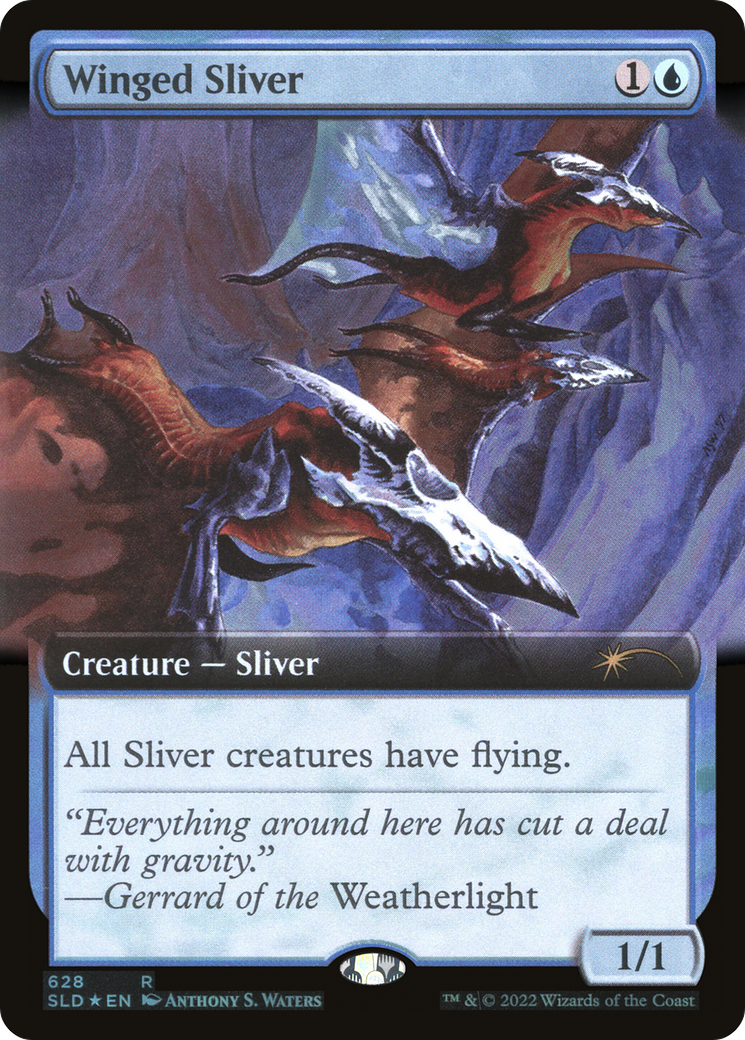 Winged Sliver (Extended Art) [Secret Lair Drop Promos] | Good Games Modbury