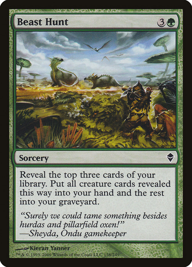 Beast Hunt 158/249 (Zendikar)  | Good Games Modbury