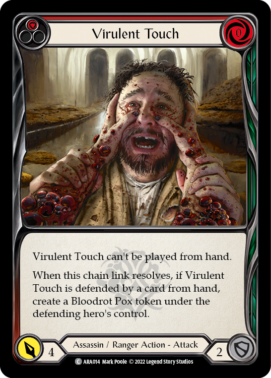 Virulent Touch (Red) [ARA014] (Outsiders Arakni Blitz Deck) | Good Games Modbury