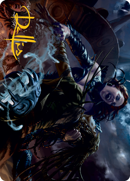 Olivia's Midnight Ambush Art Card (Gold-Stamped Signature) [Innistrad: Midnight Hunt Art Series] | Good Games Modbury