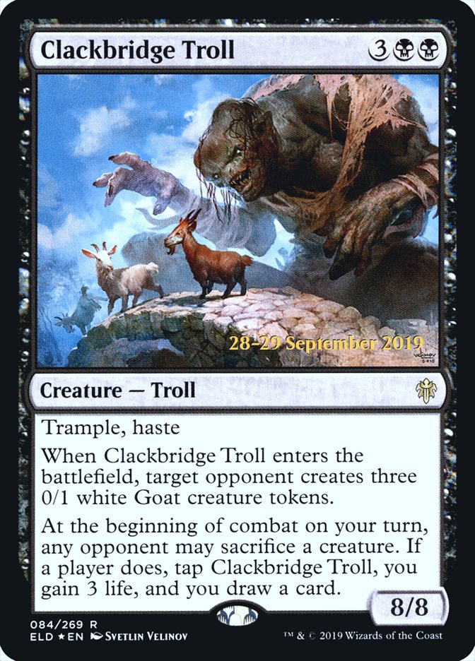 Clackbridge Troll [Throne of Eldraine Prerelease Promos] | Good Games Modbury