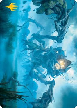 Creeping Inn Art Card Gold Stamped Signature 34 (Art Series: Innistrad: Midnight Hunt)  | Good Games Modbury