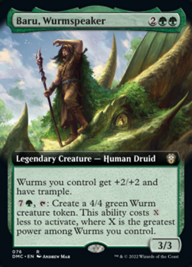 Baru, Wurmspeaker (Extended Art) [Dominaria United Commander] | Good Games Modbury