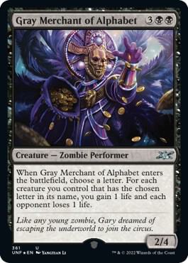 Gray Merchant of Alphabet Galaxy Foil 361/244 (Unfinity)  - Foil | Good Games Modbury