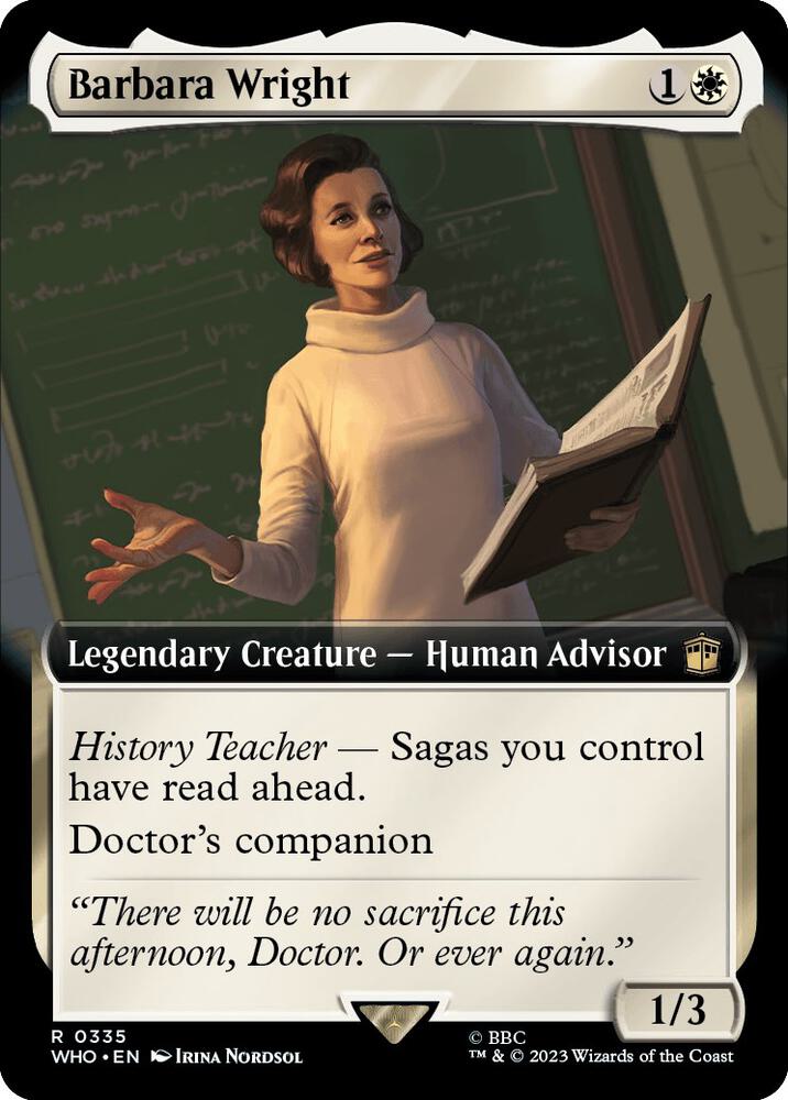 Barbara Wright 335/331 (Universes Beyond: Doctor Who)  - Extended Art | Good Games Modbury