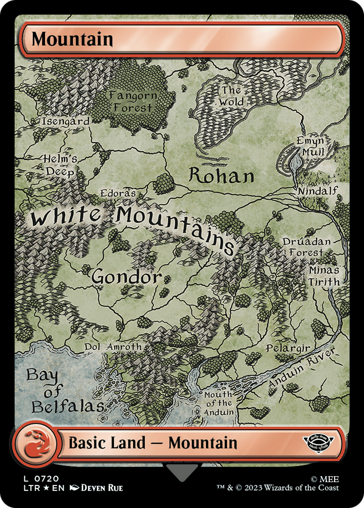 Mountain (720) (Surge Foil) [The Lord of the Rings: Tales of Middle-Earth] | Good Games Modbury