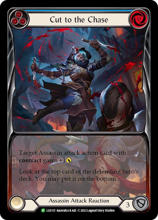 Cut to the Chase (Blue) [LGS115] (Promo)  Rainbow Foil | Good Games Modbury